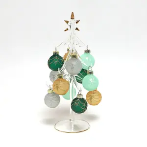 Feine Glass chmuck austauschbare Charms bunte Glas Weihnachts baum stehen Dekoration Set zum Verkauf Geschenk Home Dekoration