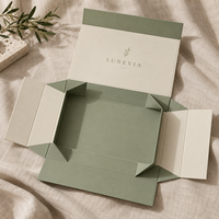 Boîte cadeau rigide magnétique de luxe, boîte d'emballage pliable personnalisée imprimée pour pyjamas, vêtements de nuit, vêtements
