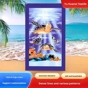 All'ingrosso Versatile grande bagno in microfibra telo da spiaggia ad asciugatura rapida assorbente per l'estate stampa attiva per il nuoto spiaggia uso - Product Image 5