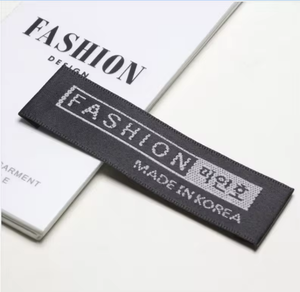 Etiquetas personalizadas para ropa, etiquetas de tela estampadas de seda satinada con logotipo de marca para camisas, etiquetas de cuello tejidas para prendas - Product Image 2