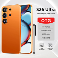 Téléphones mobiles populaires S26 Ultra double SIM débloqués, version mondiale 7,3 pouces 16 Go + 1 To, smartphone 5G Deca Core LTE 5G