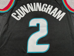 バスケットボールジャージ バスケットボールユニフォーム 刺繍入りシングル 高級チームシャツ クラーク ブライアント カリー ジェームズ タタム プラスサイズ - Product Image 6