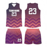 Maillot de basket-ball personnalisé respirant 100% polyester pour jeunes uniforme de basket-ball bon marché et durable