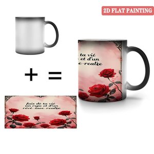 Modern Home Tabletop <b>Mug</b> Frosted Black 11oz Ceramic <b>Heat</b> Activated Color <b>Changing</b> Coffee Cup - Product Image 4