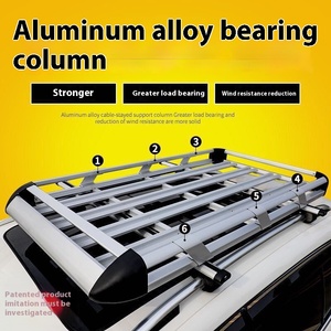 HS HS-<span class=keywords><strong>409</strong></span>อลูมิเนียมอัลลอยด์แร็คหลังคาสองชั้นเฟรมกระเป๋าเดินทางรถยนต์ชิ้นเดียวขนาด130x140x100ซม. 50-100กก. - Product Image 4