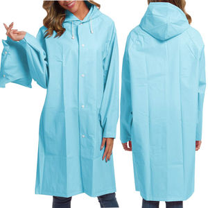 Outdoor Hiking EVA Adult Child <strong>Raincoat</strong> Thickened Waterproof Rain Poncho Coat <strong>Clear</strong> Transparent Outdooren Travel Rainwear - Product Image 2