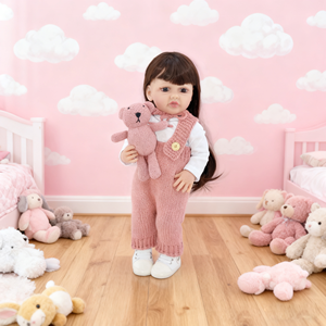 <span class=keywords><strong>Poupée</strong></span> Bébé Réaliste en Silicone Souple de Qualité Supérieure avec Détails 3D Colorés pour Filles en Bas Âge – Jouet de Jeu Réaliste, Cadeau Idéal - Product Image 3