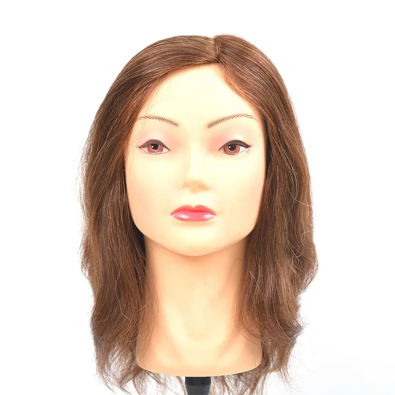 Wholesale training doll head mannequin with hair beauty school training head
