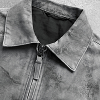 Veste streetwear pour homme, veste en jean vintage surdimensionnée, veste de travail vintage personnalisée à fermeture éclair, veste en twill pour l'extérieur