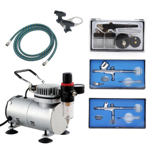 Royalmax Portable Makeup Model Painting Set <b>Mini</b> Airbrush <b>Compressor</b> Kit TC-20BK - Product Image 5
