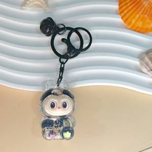 تيكتوك انفجارات حبات ملونة خروف ضوء إبداعي سلسلة مفاتيح بوليستر سلسلة زيت دمى زجاجة رمال دلاية صغيرة - Product Image 6