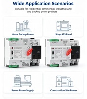Monko 2P Commutateur de transfert automatique (ATS) monophasé CA 400V pour alimentation industrielle, double alimentation, ininterrompue