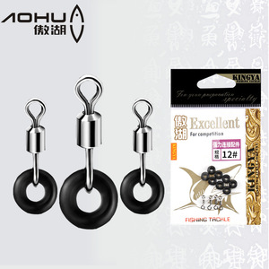 Aohu Open Figure Eight Swivel With Rubber Ring Stainless Steel Freshwater Fishing Connector Tackle Accessory - Product Image 5