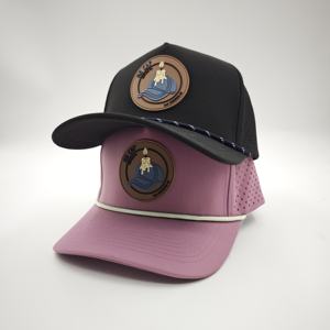 Gorra de Béisbol Deportiva Unisex de 5 Paneles, Ajustable, con Logotipo Personalizado, Diseño Dobby Dot, con Orificios Cortados con Láser, para Golf y Running de Verano - Product Image 5