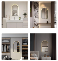 Espejo de Baño LED Inteligente Moderno con Forma de Arco, Sin Marco, Opciones de Tamaño Disponibles para Baño