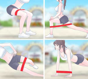 Ensemble de bandes de fitness <span class=keywords><strong>élastique</strong></span>s en caoutchouc - 3 bandes antidérapantes, résistance lourde/moyenne/légère pour les fesses, le Pilates, la <span class=keywords><strong>musculation</strong></span> - Product Image 5