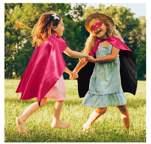 Vendita calda di Halloween bambini mantello e maschera Multi-colore di raso mantello maschera pronta per la spedizione per ragazzi ragazze Cosplay Party - Product Image 4
