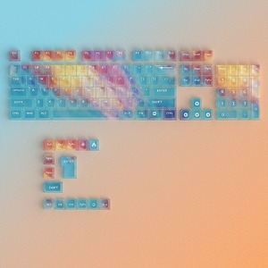 Coloré brouillard série Keycap arc-en-ciel Transparent PC cerise profil impression UV 119Key clavier mécanique Keycaps personnalisé ODM/OEM - Product Image 3