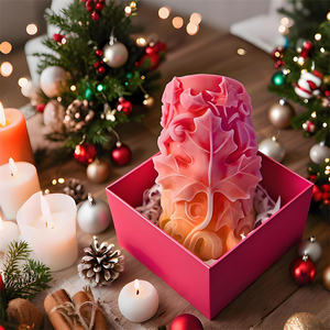 Moules 3D parfumés à l'automne pour savon, cire, résine époxy, <span class=keywords><strong>fondant</strong></span>, décoration intérieure, artisanat DIY, moules à bougies pilier en relief feuille d'érable automnale - Product Image 2