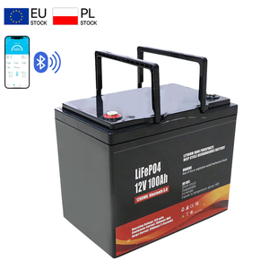 بطارية ليثيوم أيون Lifepo4 12V100Ah مع بلوتوث، 1280 كيلوواط ساعة، مقاومة للماء IP65، أكثر من 6000 دورة شحن عميقة، للاستخدامات الشمسية والبحرية والمركبات الترفيهية، متوفرة في مخزون الاتحاد الأوروبي. - Product Image 1