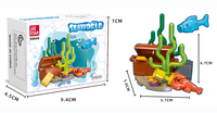 Personalizable DIY educativo fondo marino modelo juguete PP bloque de construcción 1:72 escala para niños pequeño edificio de dibujos animados