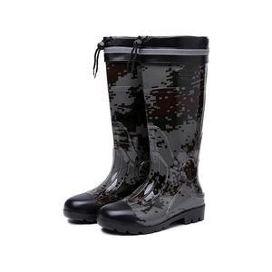 Botas <span class=keywords><strong>de</strong></span> lluvia negras altas <span class=keywords><strong>de</strong></span> moda <span class=keywords><strong>para</strong></span> mujer, zapatos gruesos <span class=keywords><strong>de</strong></span> algodón largos antideslizantes transpirables moldeados por inyección <span class=keywords><strong>para</strong></span> invierno - Product Image 1