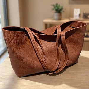 Sacs à main légers en cuir véritable marron avec fermeture éclair, imperméables, antivol, style classique et tendance, pour la Saint-Valentin - Product Image 4