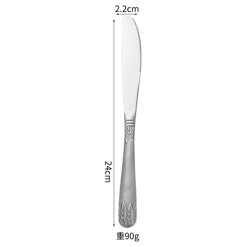 cuchillo de cena de plata