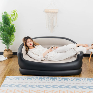 Sofá Doble Inflable Reclinable con Respaldo y Reposabrazos, Silla Plegable Suave para Siesta de Adultos, Diseño Moderno y Minimalista - Product Image 3