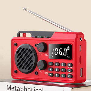 Radio AM/FM/SW con Pantalla LED Roja Personalizada, Doble Perilla, Antena Telescópica, USB, Ranura para Tarjeta TF, Receptor de Audio Portátil para Personas Mayores - Product Image 6
