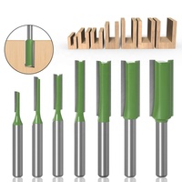 Probon ODM pris en charge vert couteau droit Double bord simple étain enduit fraise en bout tête droite rainurage gravure fraise