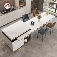 Îlot de cuisine en pierre frittée Design modulaire Table de salle de bain Comptoirs d'armoires de maison Meubles personnalisables