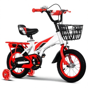 Bicicleta para Niños de 12-20 Pulgadas con Ruedas de Entrenamiento, Cuadro de Acero, Una Velocidad, con Canasta para Paseos por la Calle - Product Image 3