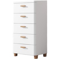 Cajonera de Plástico de 5 Niveles para Dormitorio, Mueble Sencillo con Asas para Guardar Ropa y Artículos Diversos