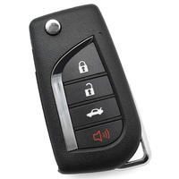 Llave Inteligente Universal XHORSE XKTO12EN Serie XK, Llave de Coche con 4 Botones, Control Remoto para Suministros de Cerrajería VVDI