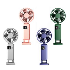 Usb Rechargeable Desktop Foldable Air Cooling Hand Held Electric Portable Fans Mini Fan With <b>Hook</b> - Product Image 1