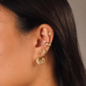 Emnel 2023 constelaciones nácar <span class=keywords><strong>monn</strong></span> Fancy mujer s925 occidental Starburst pendientes - Product Image 3