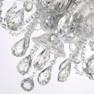 Lustre en cristal de mariage de style européen ampoules LED verre ovale moyen pour hôtel villa décor mariage cristaux bougies lustre - Product Image 6