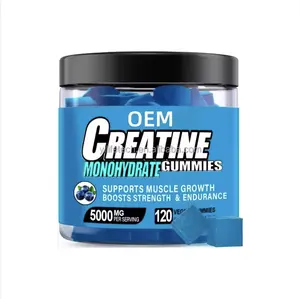 Private Label Creatine Monohydraat Gummies Gewichtstoename En Pre-Workout Creatine Candy Gummies Vullen Gummy Snoepjes Aan