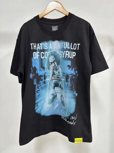 Camiseta con Estampado de Tatuaje de Cupido «THAT'S an AWFUL LOT of COUGH SYRUP» de Alta Calidad 100% Algodón, Cuello Redondo, Oversized, Personalizada y Unisex para Hombre - Product Image 3
