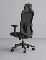 Chaise de bureau pivotante ergonomique moderne à dossier haut entièrement en maille, réglable en hauteur, pour cadres