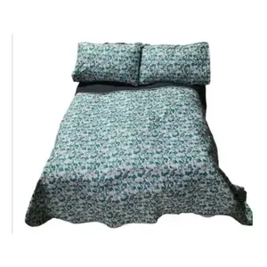 Cubrecama Acolchado Wines, Tamaño King, Diseño Floral, Microfibra Reversible con Fundas de Almohada, Estilo Clásico - Product Image 1