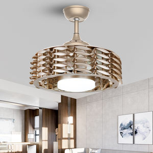 Ventilateur de plafond LED intelligent de style traditionnel OEM avec télécommande en acrylique sans lame pour salle de bain - Product Image 2