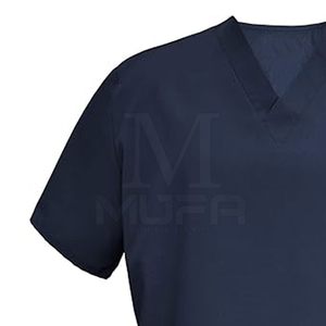 Custom Design <b>Men's</b> Medical <b>Scrub</b> Uniform Solid Color and Breathable Knitted Fabric for Streetwear - Product Image 6
