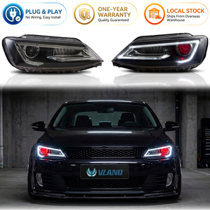 ชุดไฟหน้า VLAND LED สำหรับรถยนต์ Volkswagen <span class=keywords><strong>Jetta</strong></span> MK6 SE <span class=keywords><strong>TDI</strong></span> TSI ปี 2011 2012 2013 2014 2015 2016 2017 2018 - Product Image 1