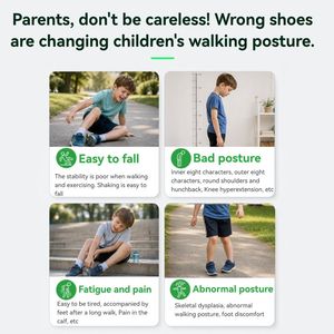 Scarpe Ortopediche Terapeutiche per Bambini con Supporto Arco Plantare Rosa Nero Correttive per Riabilitazione Pediatrica - Product Image 3