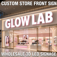 Enseigne personnalisée en lettres 3D à éclairage frontal LED, étanche IP65, pour extérieur, devanture de magasin, signalétique commerciale pour salon de beauté, studio de maquillage