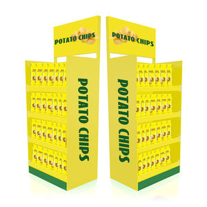 スーパーマーケットプロモーション段ボール食品スネークディスプレイラックはポテトチップスディスプレイラックを敷設します - Product Image 4