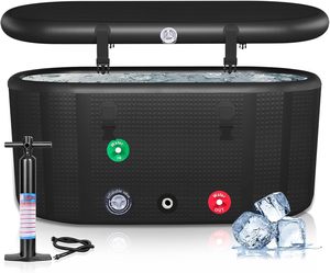 Bañera Inflable Negra de Gran Tamaño para Baño de Hielo, Terapia Deportiva, Recuperación y Terapia de Frío - Product Image 6