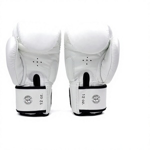 Top Quality Fairtex White Real Cowhide Leather Boxing <b>Gloves</b> Custom Logo Kick Boxing Training Fighting Hook Loop <b>Moisture</b> Wick - Product Image 5